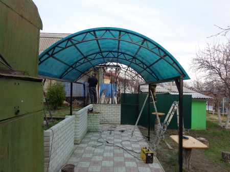 Фото - навес в беседку 6