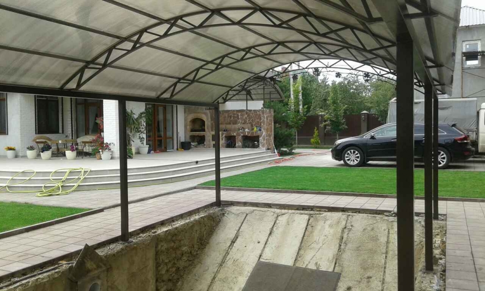 Фото - навес над бассейном 8